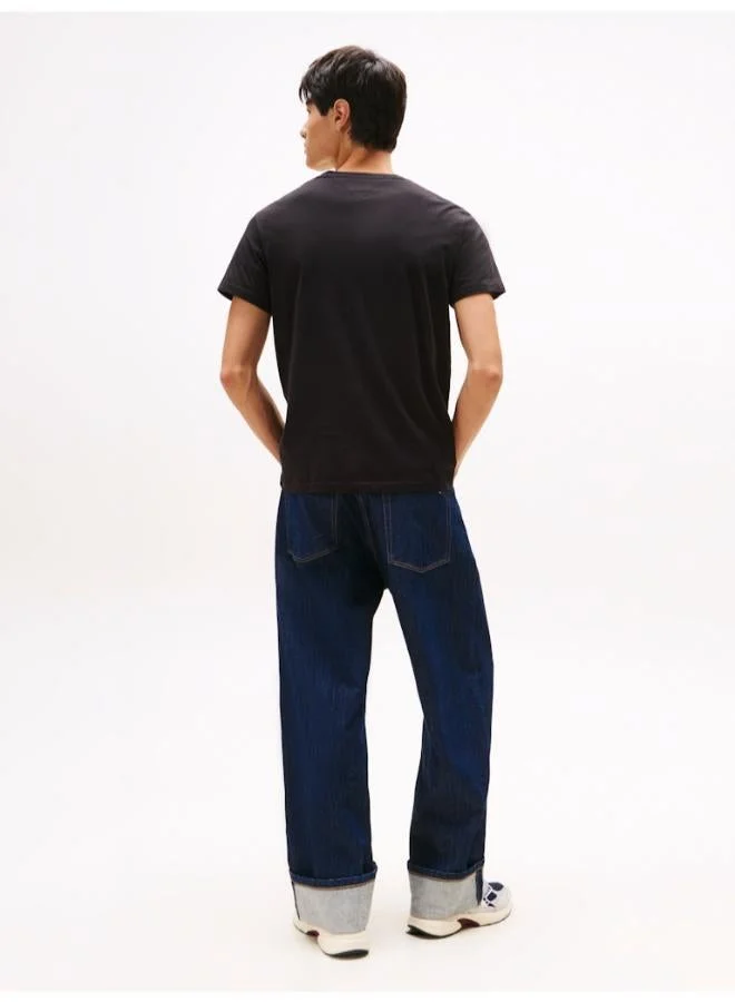 TOMMY JEANS Flag Logo Jersey Crew Neck T-Shirt